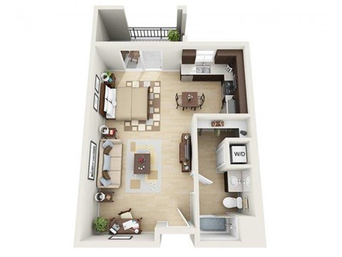 Mosaic Apartments_Oxnard CA_Floor Plan_Studio